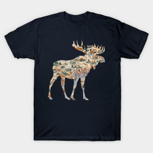 Maine Moose 1936 Map T-Shirt